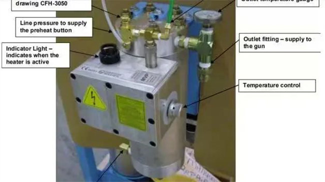 廣東博皓 美國(guó)MVP樹脂纖維噴射設(shè)備的加溫器裝置